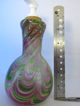 Load image into Gallery viewer, Pink &amp; Green Flower Power pattern hand soap bottle
