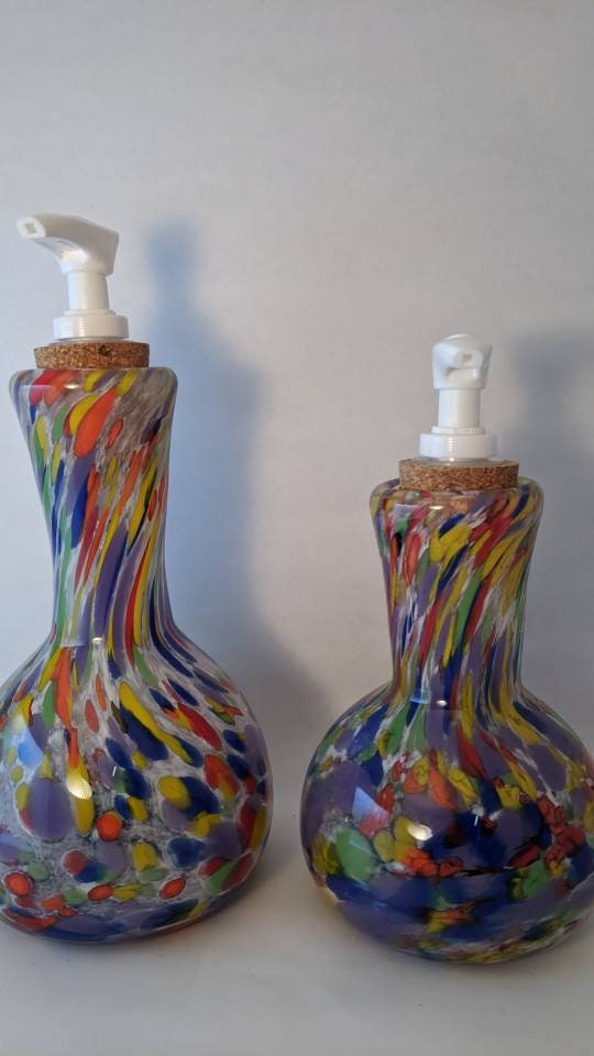 Vibrant colors pattern Bottle soap dispenser